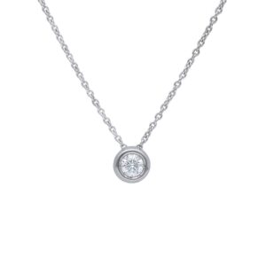 Collana punto luce in oro con diamante naturale