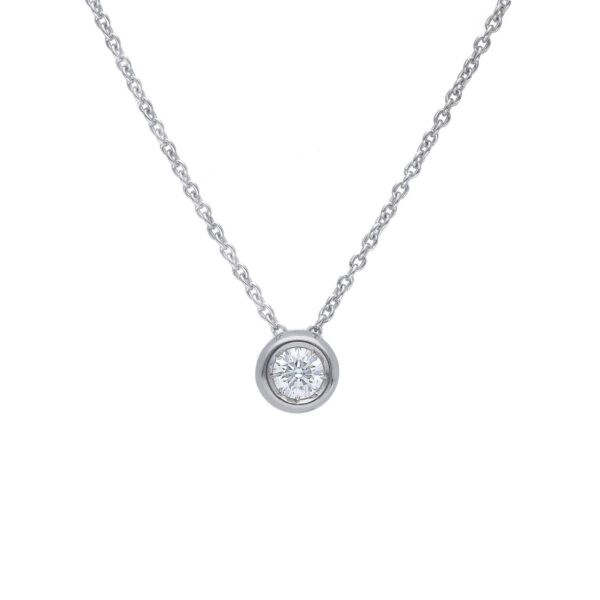Collana punto luce in oro con diamante naturale