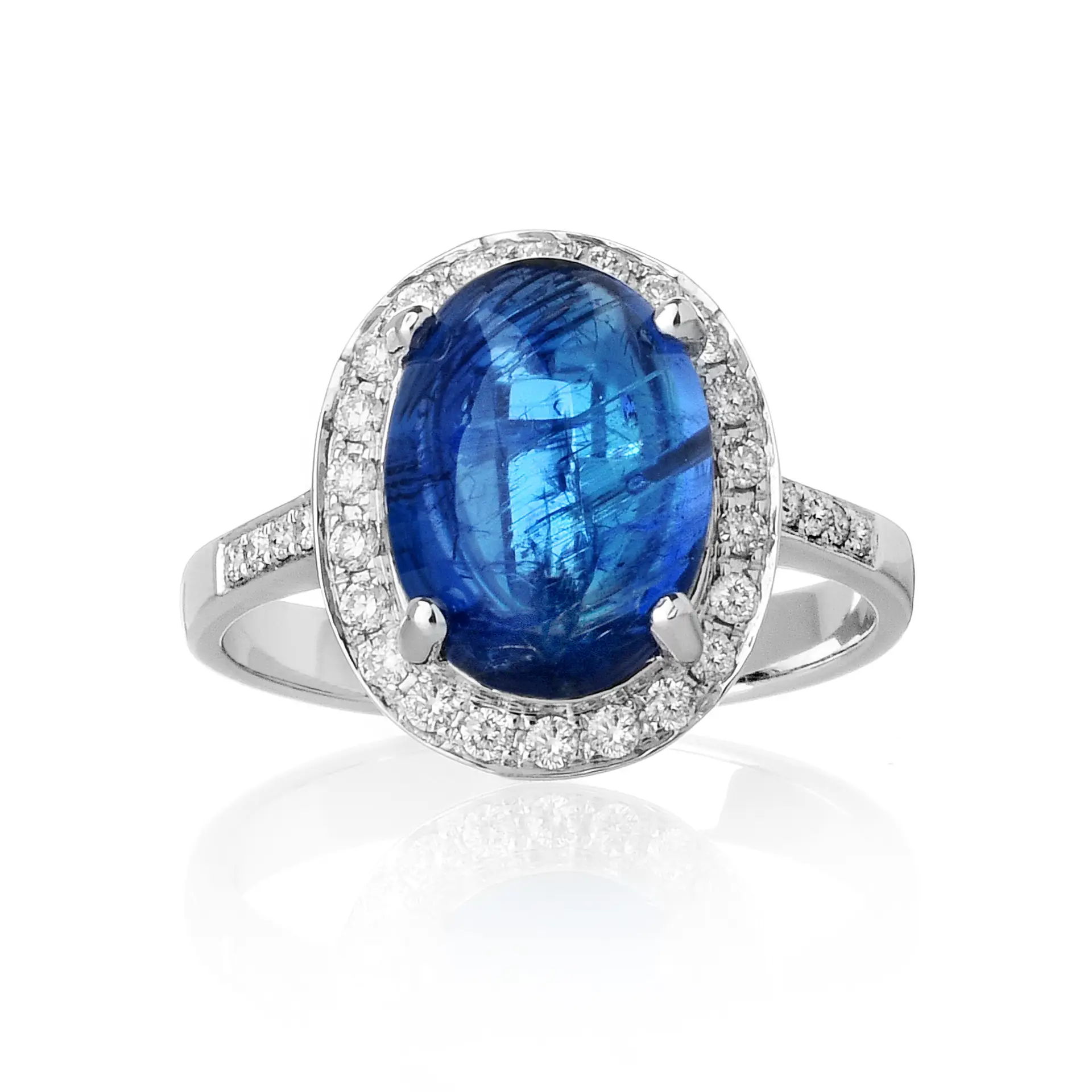 Anello oro tanzanite e diamanti