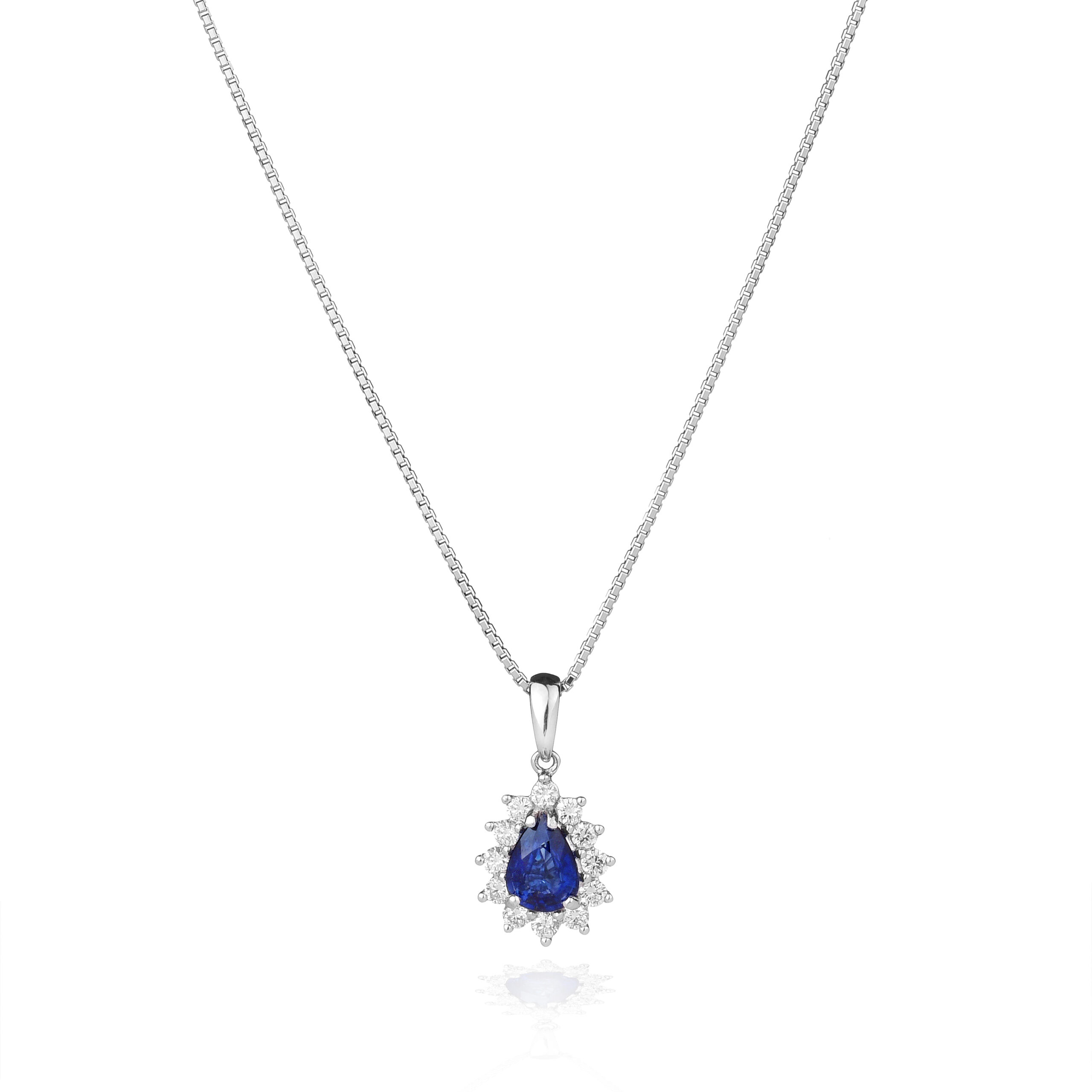 Collier oro zaffiro e diamanti